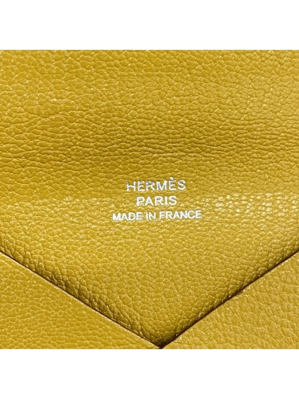 Hermes Coin Case Calvi Chevre Misor Joan Ambre Silver